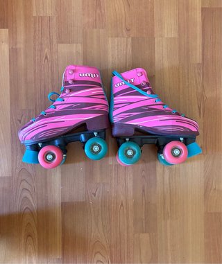 Patines 4 Ruedas Niña Rosa y Morado