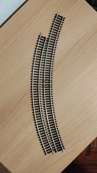 Vías escala H0 Curvas
