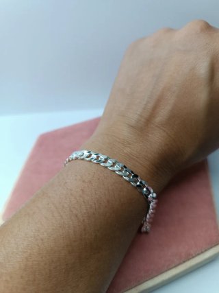 Conjunto Plata Collar y Pulsera Unisex