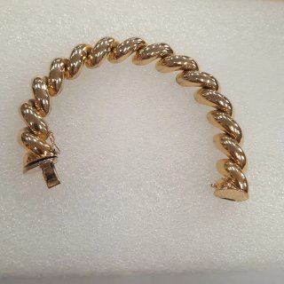 Bracciale Argento Dorato 18.5 cm