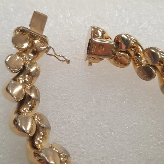 Bracciale Argento Dorato 18.5 cm