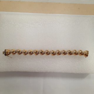 Bracciale Argento Dorato 18.5 cm