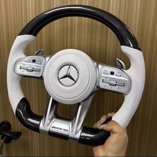 Volante AMG Carbono y Piel Blanco