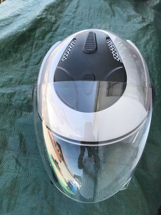 Casco de moto integral con visera