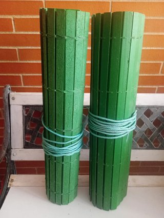 2 Persianas enrollables verdes
