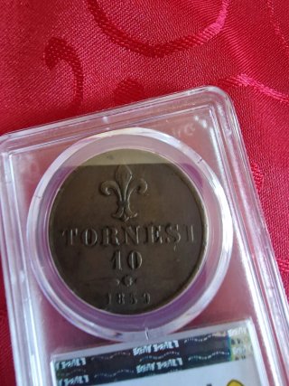 Regno Due Sicilie: Francesco II -1859- 10 Tornesi