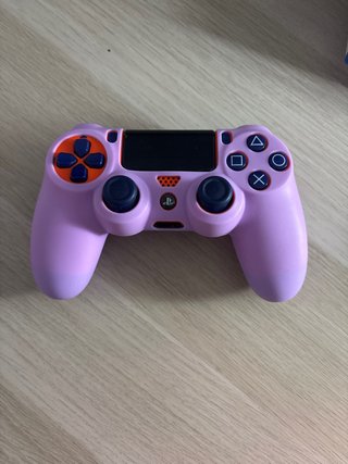 Mando PS4 Morado con funda