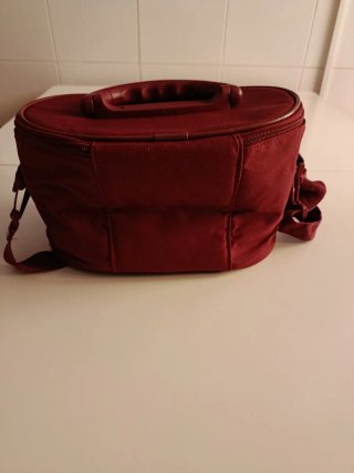 Neceser de viaje rojo/burdeos