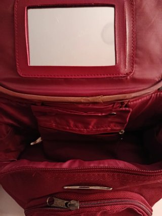 Neceser de viaje rojo/burdeos