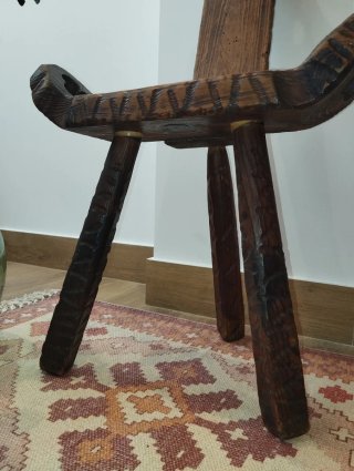 Silla partera vintage de madera