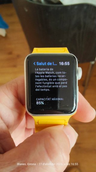 Apple Watch S3 38mm Plata con Correa Amarilla