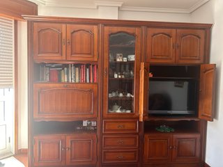 Mueble TV, Vitrina y Cajonera Madera