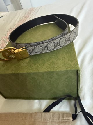 Cintura Gucci GG reversibile pelle nera
