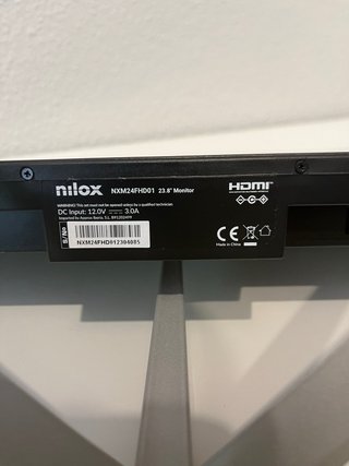 Monitor Nilox Negro/Gris
