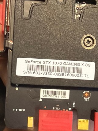 Tarjeta Gráfica MSI GTX 1070 8GB GDDR5