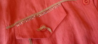 Camicia Lino Corallo Donna Taglia L 44 ITA
