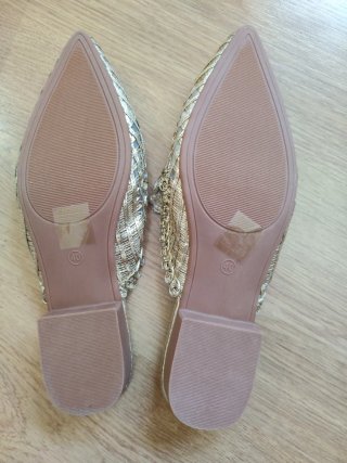 Zapatos planos dorados Andarina mujer