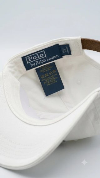 Gorra Ralph Lauren Blanca Bordada