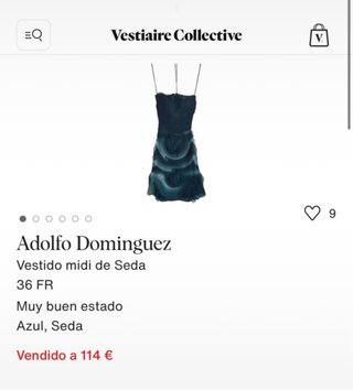 Vestido Adolfo Dominguez Azul/Teal