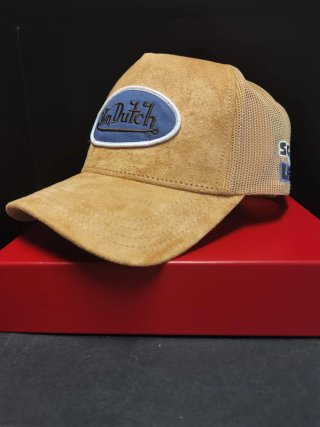 Gorra Von Dutch Marrón Suede Talla única adulto