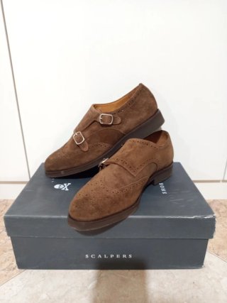 Zapatos Scalpers Marrones Doble Hebilla