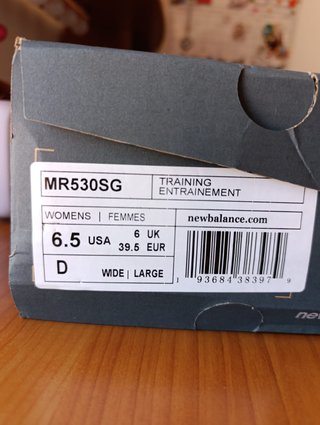 New Balance Argento/Bianco Taglia 39.5