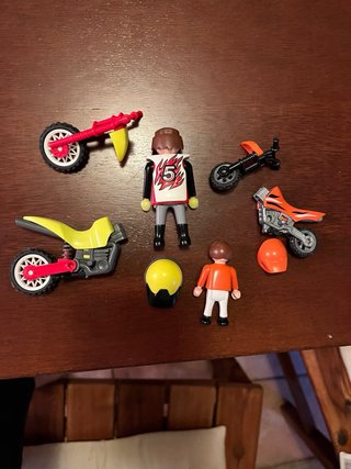 Set Playmobil 4923 4698 Motocross Rider and Boy