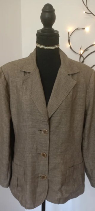 Giacca Lino Vintage Marrone Made in Italy