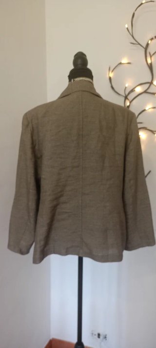 Giacca Lino Vintage Marrone Made in Italy