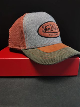 Gorra Von Dutch Gris y Naranja Talla única adulto