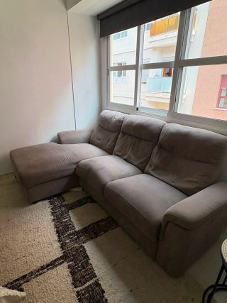 Sofá Chaise Longue 4 Plazas Beige
