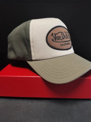 Gorra Von Dutch Beige y Gris Talla única adulto