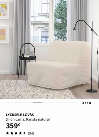 Sillón cama de Ikea. Lycksele lovas