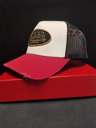 Gorra Von Dutch Roja y Blanca Talla única adulto