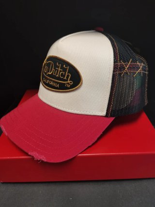 Gorra Von Dutch Roja y Blanca Talla única adulto