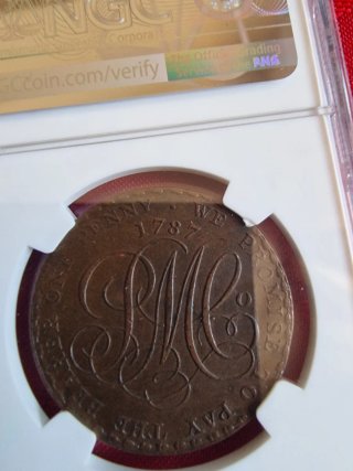 R. DI G. BRETAGNA: Giorgio III 1787 Penny Anglesey