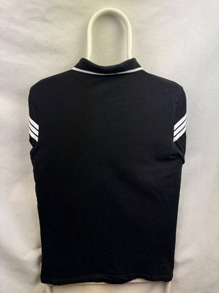 Polo Lacoste Rayas Negro y Blanco