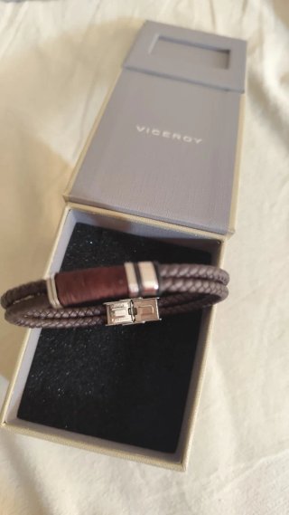 Pulsera Viceroy Hombre Cuero Marrón y acero
