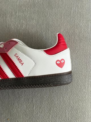 Adidas Samba Corazón Rojo Blanco 39 1/3
