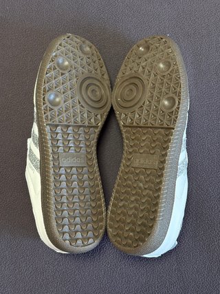 Adidas Samba Glitter Plata y Blanco  39 1/3