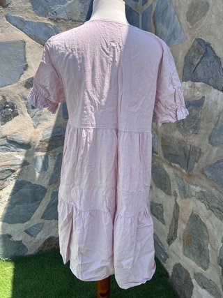 Vestido Boho Rosa Empolvado Talla Única