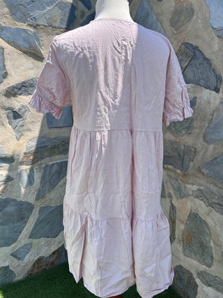 Vestido Boho Rosa Empolvado Talla Única