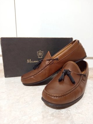 Náuticos de piel marrón Massimo Dutti