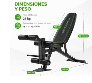Banco de pesas Tunturi ajustable