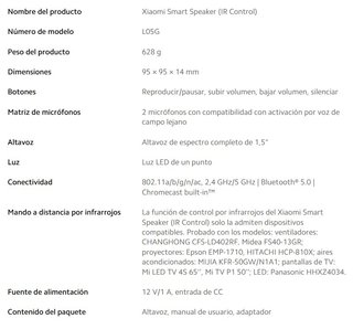 Altavoz Inteligente Xiaomi con Infrarrojos