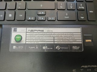 Portátil Acer Aspire Ethos 5951G 15.6" 16GB i7 Win