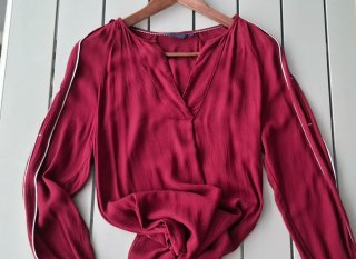 Blusa Salsa Vino Manga Larga