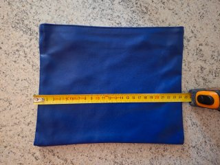 Pochette similpelle blu