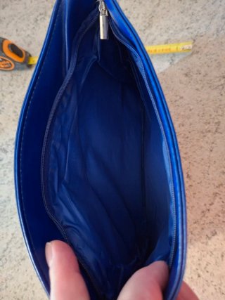 Pochette similpelle blu