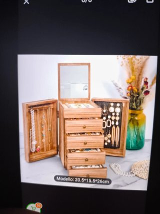 Portagioie grande in legno